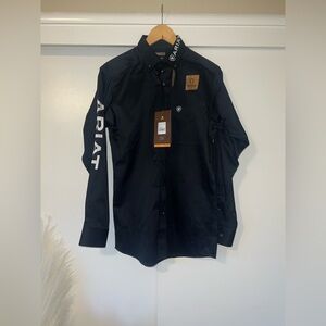 Ariat Black Button-Up Shirt with Logo